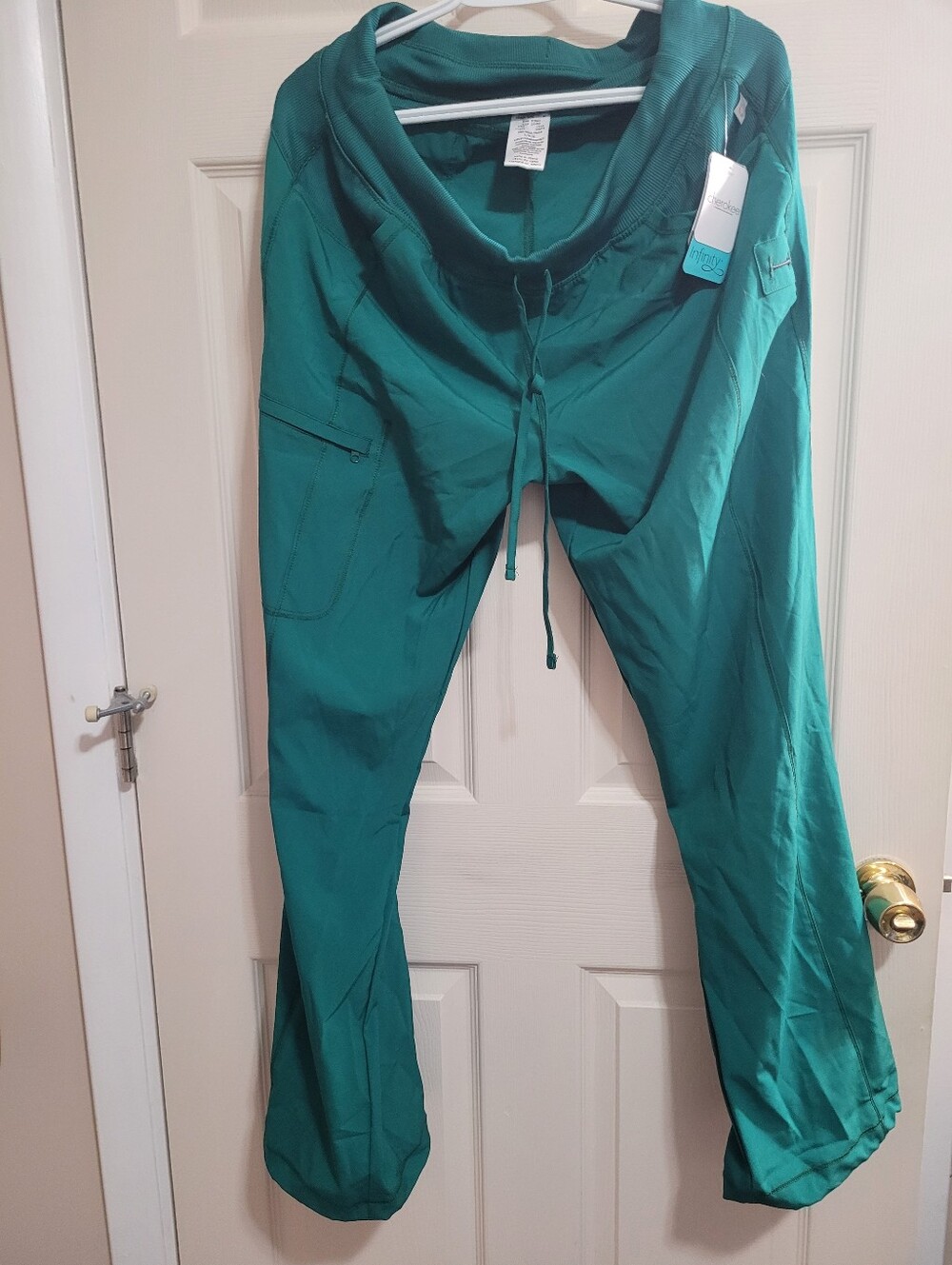 Women's Teal Drawstring Utility Jogger Pants